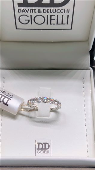 Ring Davite & Delucchi Woman in White Gold Diamante 1.55 Ct AA032566 - AA032566